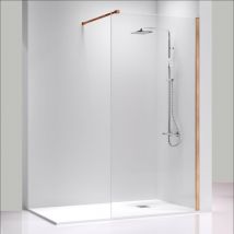 Walk In Duschwand fresh Rosegold - Glas 8mm / 80 cm