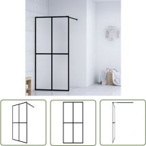 The Living Store Duschwand für Walk-in Dusche Mattes Sicherheitsglas 100x195 cm - Duschwand - Walk-in Dusche - Sicherheitsglas - Duschkabine