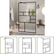 The Living Store Duschwand für Begehbare Dusche mit Klarem esg Glas 100x195 cm - Duschwand - ESG-Glas - Sicherheitsglas - Transparente Duschwand