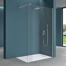Duschwand für Dusche Duschabtrennung 80x200cm Walk-In ESG-Sicherheitsglas 8mm nano Glas BRAM3 Bremen1K - Mai&mai