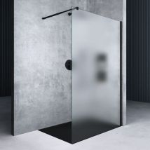 Duschwand für Dusche Duschabtrennung 100x200cm Walk-In Schwarz ESG-Sicherheitsglas 10mm nano Glas BRAM3 Bremen2VS - Mai&mai