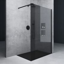 Duschwand für Dusche Duschabtrennung 140x200cm Walk-In Schwarz ESG-Sicherheitsglas 8mm nano Glas BRAM3 Bremen1VG - Mai&mai