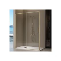 Duschwand mit Schiebetür delta gold - Glas 6 mm / 148-149 cm