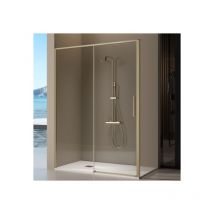 Kassandra - Duschwand mit Schiebetür delta gold - Glas 6 mm / 157-158 cm