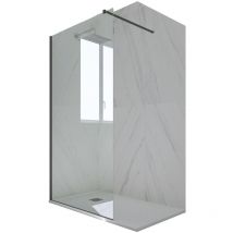 Duschwand Walk In pvc cm Klarglas Anthrazit Kolors
