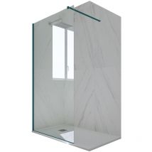Duschwand Walk In pvc cm Klarglas Grün night watch Kolors