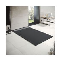 Duschwanne aus Harz, Modell Opale, Breite 90, Graphit ral 7016, Maße 90 x 140 cm