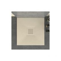 Duschwanne aus Kunstharz, 110 x 120 cm, Creme RAL-1013