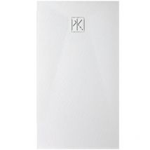 Kinedo - Duschwanne aus Kunstharz in Steinoptik, schneidbar, Farbe Mattweiß, 160 x 70 cm pietraviva PIPIV241670BM weiß matt