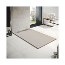 Duschwanne aus Kunstharz, Modell Opale, Breite 80, Mokka, ral 1019, Maße 80 x 120 cm