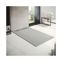 Duschwanne aus Kunstharz, Modell Opale, Breite 90, Sandfarbe ral 7035, Maße 90 x 160 cm