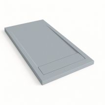 Duschwanne Bidai Mit Rahmen Farbe Grau Ral 7040 70x180cm Abdeckung In Grau