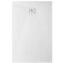 Kinedo - Duschwanne in Steinoptik aus mattweißem Harz 120 x 80 cm pietraviva PIPIV241280BM weiß