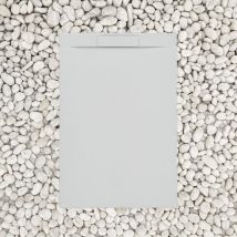 Duschwanne 150x95 Cm Perlgrau Vulcano Line Plus Aus Kunstharz Und Marmorpulver Mit Seitengitter Aus Marmoresina - Frascio