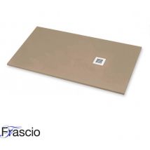 Duschwanne 100x105 Cm Vulcano Line Slim Beige Ral 1019 Aus Kunstharz Und Marmorpulver Mit Freiem Abfluss - Frascio