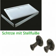 Duschparadies-de - 140x90cm Duschwannen Dusche Armatur Schürze Stellfüße für Duschtasse Duschwanne Bodenelemente