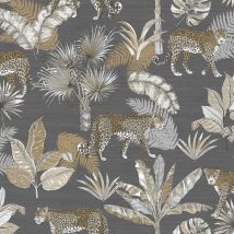 Dutch Wallcoverings - Carta da Parati Leopardo Grigio e Beige Grigio