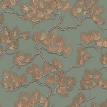 Dutch Wallcoverings - Carta da Parati Motivo a Pino Verde