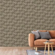 Papel pintado Galactic marrón y blanco Dutch Wallcoverings