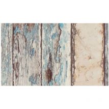 Dutch Wallcoverings - Papel de pared pintado trozos madera azul PE10012