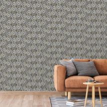 Dutch Wallcoverings - Papier peint Galactic Argenté et marron