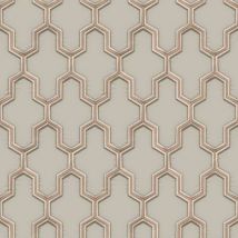 Dutch Wallcoverings - Papier peint Geometric Doré et vert