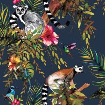 Tapete Lemur Benzin Blau Dutch Wallcoverings