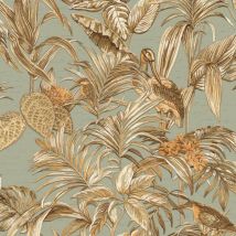 Design ID Sage Green Tropical Wallpaper Palm Leaf Paste The Wall Textured Vinyl