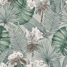 Wallpaper Eden Grey and Light Green DUTCH WALLCOVERINGS