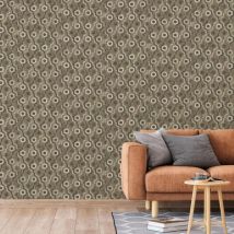 Dutch Wallcoverings - Wallpaper Galactic Brown and White