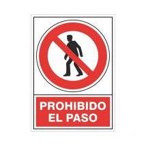 Señal 410 adhesiva 148x105 ''prohib.paso'' , 0UNIDADES - Duver