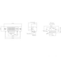 DVI embase femelle horizontale W & P Products 507-29-2-2-20 Nombre de pôles: 29 argent 1 pc(s) W722071