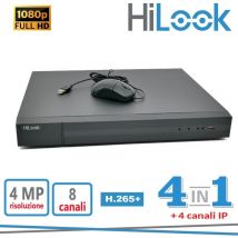 DVR TVI 8ch + 4ch IP 6MP H265+ 4MP Lite - HILOOK