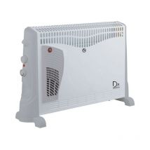 743300 - Convecteur mobile turbo 2000W - 69.5x 20 x 44,5 cm - Thermostat mécanique - Blanc/ gris - Dx Drexon