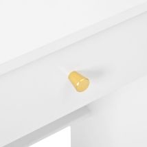 Dyhome Coiffeuse Avec Éclairage Led Réglable Comprend Un Miroir Et Un Tabouret Comprend Trois Tiroirs Et Deux Portes