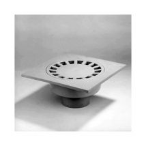 Abs siphon de sol avec grille 15x15cm type 2 avec sortie inférieure 50mm - Dyka