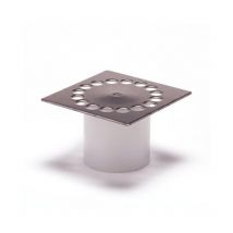Caillebotis en acier inoxydable pour siphon de douche 10x10cm - Dyka