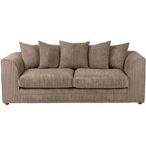 Luxury Life - Dylan Jumbo Cord Fabric 3 Seater Sofa in Coffee
