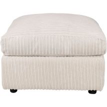 Luxury Life - Dylan Jumbo Cord Footstool in Cream