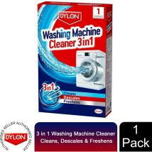Dylon 3 in 1 Washing Machine Cleaner Freshener and Limescale Remover, 75g