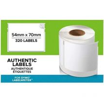 Dymo - Rouleau d'étiquettes 99015 S0722440 70 x 54 mm papier blanc 320 pc(s) fixation permanente Etiquette universelles