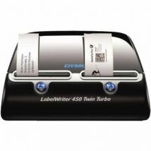 Dymo - Etikettendrucker LabelWriterT 450 TwinTurbo 4 Druckzeilen 71 Etik./Min. usb 2.0 inkl. 2 x 20 Starter-Etiketten (89 x 36 mm) Adapter