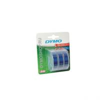 DYMO Ruban de Marquage 3D, 9 mm x 3 m, S0847740, plastique, Blanc sur Bleu - 3 pièces en blister