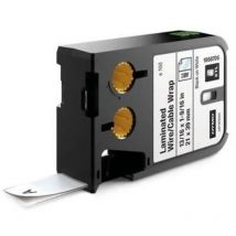 Dymo - xtl (21 mm x 39 mm) Laminated Wire / Cable Wrap noir on blanc (150 pre-sized lab (1868705)