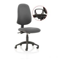 Dynamic - Eclipse Plus xl Lever Task Operator Chair Charcoal with Loop Arms - Charcoal