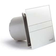 Cata - E-120 Gt - Aspiratore Bagno - Serie E Glass Timer - Pannello Frontale In Vetro Bianco - Con Timer - Classe Energetica B - Aspiratore Da Bagno 
