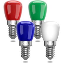 E14 Ampoule led colorée, 3W Ampoule rouge, verte, bleue, blanc chaud, adaptée à AC220-240v, Halloween/Christmas/Festival, Bar/Party Color Ampoule