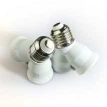 E27 Convertisseur de prises 2 en 1 Adaptateur de base de 2 adaptateurs pour ampoules à led et ampoules à incandescence et ampoules cfl [Classe