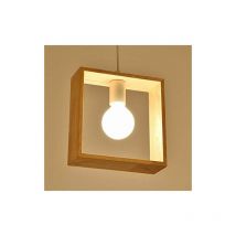 Kcvv - Lámparas colgantes creativas E27, lámpara de techo industrial de madera, lámpara moderna, lámpara contemporánea, lámparas colgantes, luces de