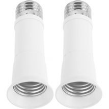 E27 Rétractable Lampe Ampoule Rallonge Douille Rallonge pc Prise De Courant Céramique Pcs Blanc